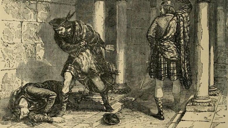 Death of John Comyn, 1856 illustration