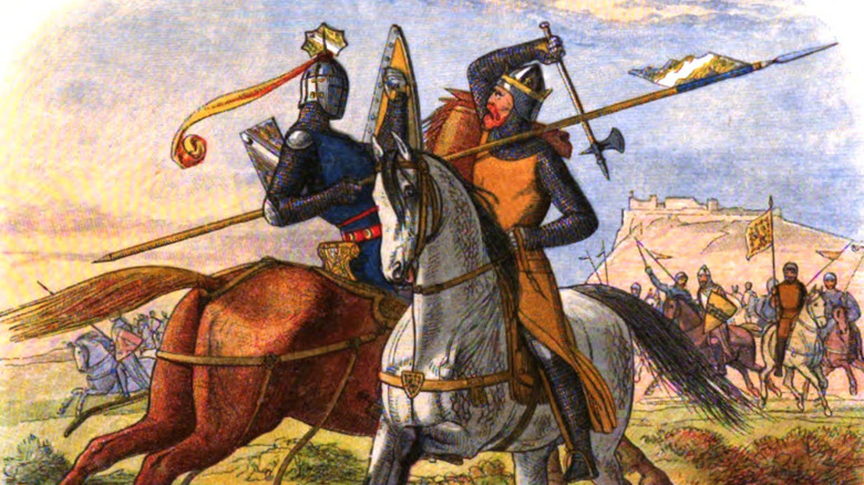 Robert the Bruce kills Sir Henry de Bohun on the first day of the Battle of Bannockburn