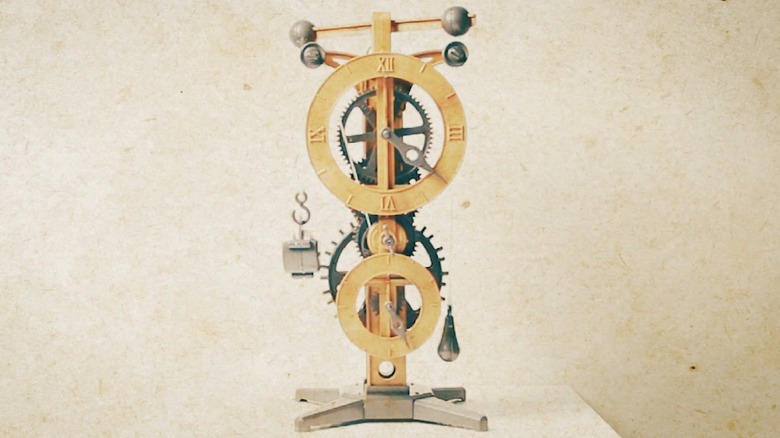clock redesigned by Leonardo da Vinci