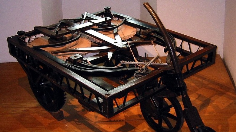 Replica of da Vinci's self-propelled cart 
