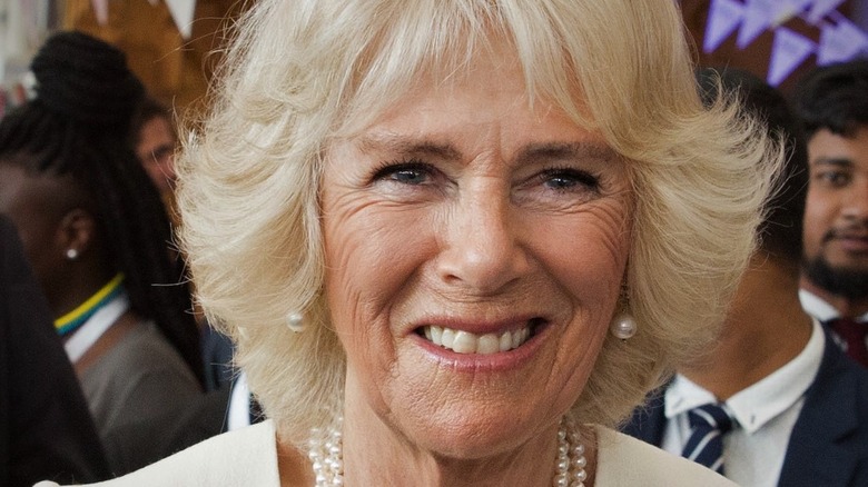 Cropped photo by The Big Lunch organization of Camilla, Duchess of Cornwall, in 2018