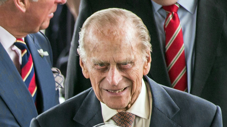 The Duke of Edinburgh at the official opening of the Fifth Assembly of the Senedd in Cardiff, Wales, in 2016