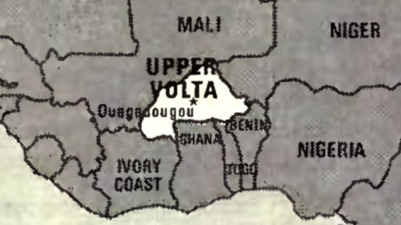 Map of Upper Volta