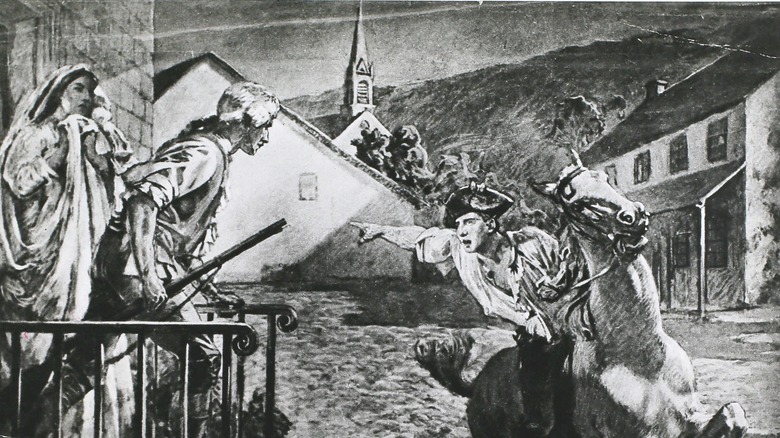 Artistic depiction of Paul Revere's ride