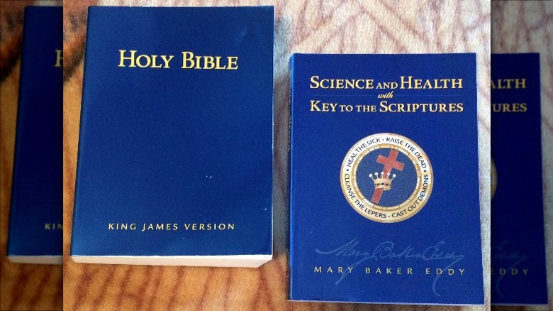 christian science medical book and bible