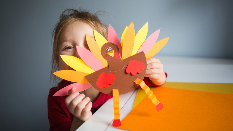 Thanksgiving paper craft turkey