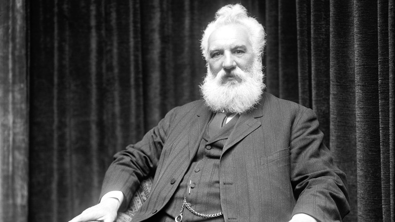 Older Alexander Graham Bell seated beard