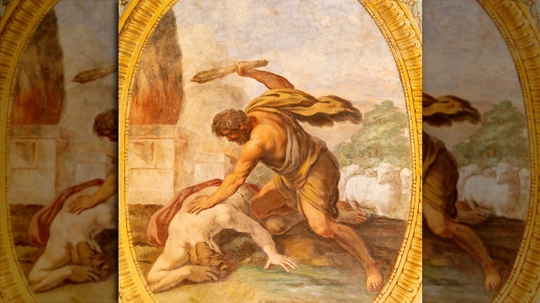 Mural of Cain killing Abel