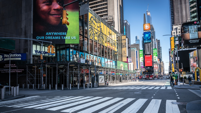 Times Square view of NYC streets