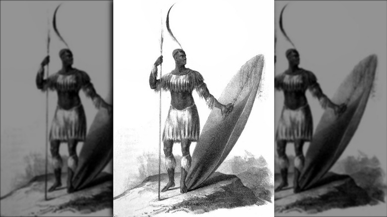 Drawing of what Shaka Zulu might have looked like