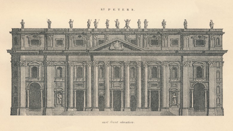 architectural drawing st peter's