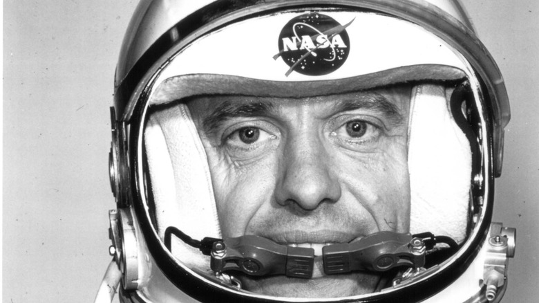Alan Shepard In Astronaut Helmet smiling