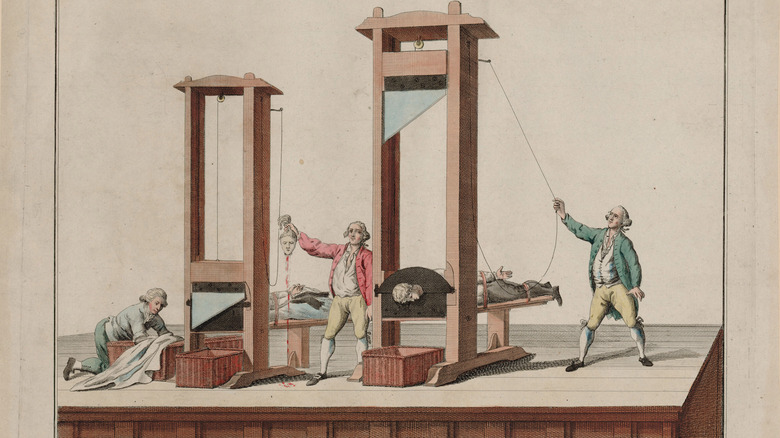 Depiction of a guillotine 