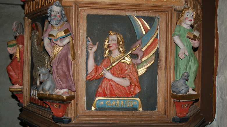 Bas relief of Archangel Gabriel