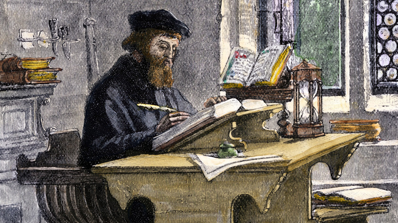 John Wycliffe at work illustration