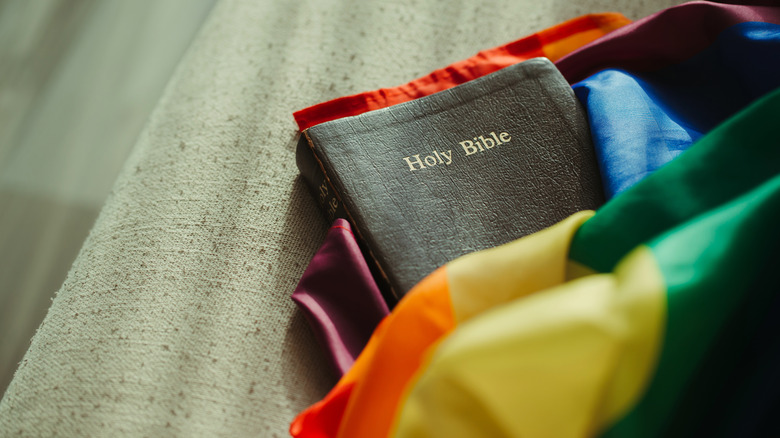 Bible and pride flag