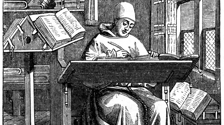 Monk in a scriptorium