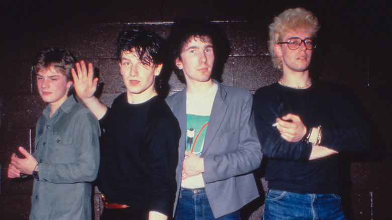 U2 posing for a photo in 1981