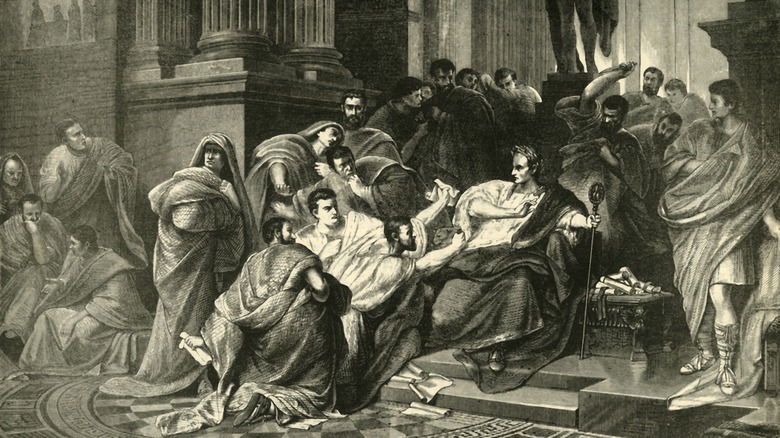 'Assassination of Julius Caesar' drawing