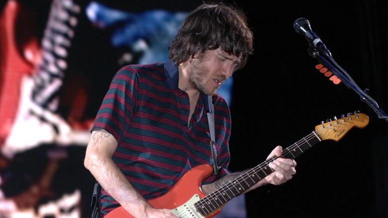John Frusciante playing guitar
