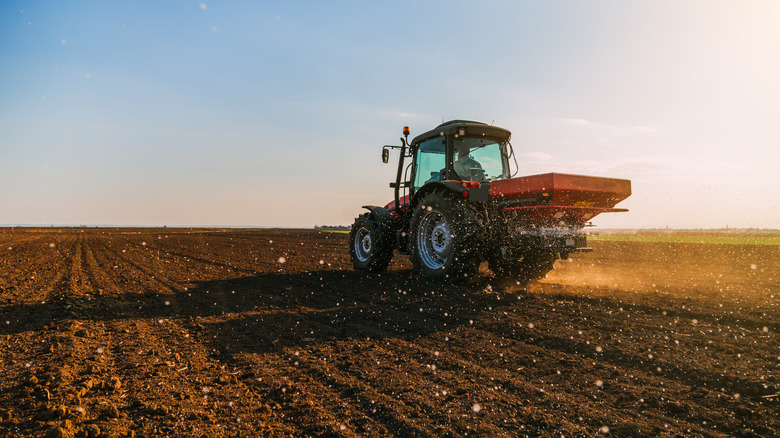 tractor on a farm