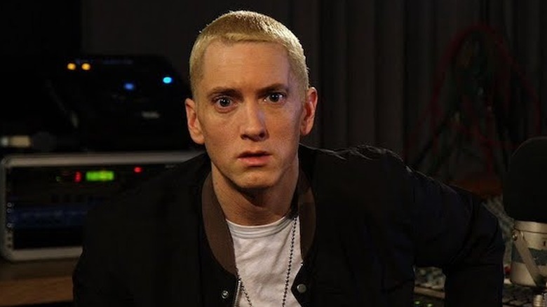 Eminem glaring at camera