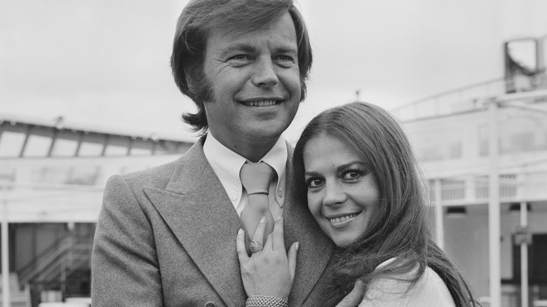 Natalie Wood hugging Robert Wagner