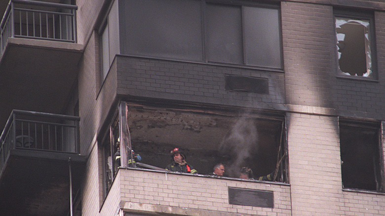 Firefighters at the Culkin apartment