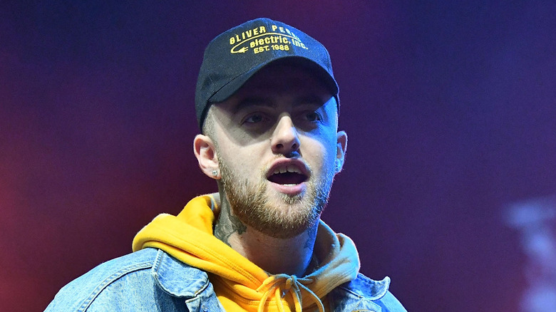 Rapper Mac Miller performing