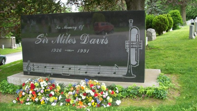 grave of Miles Davis, ex husband of Cicely Tyson