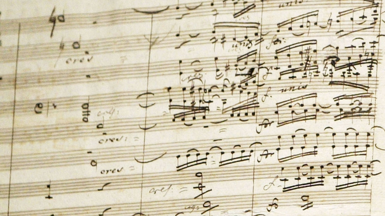 Manuscript of Beethoven's ninth symphony