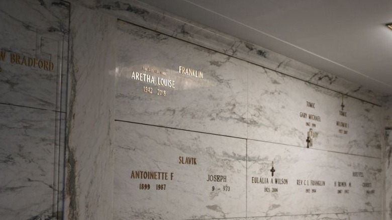 Aretha Franklin's grave