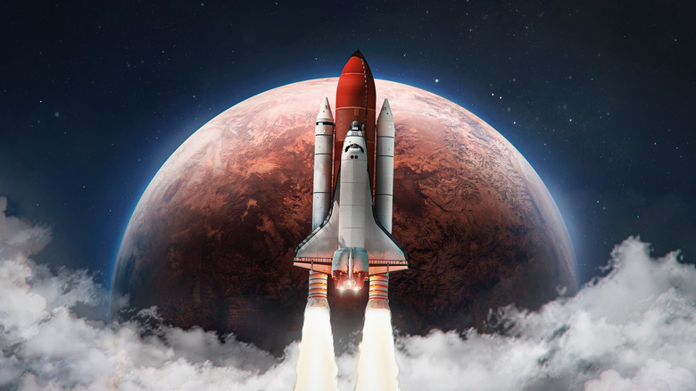 Mars rocket launch