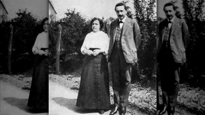Mileva Maric and Albert Einstein posing