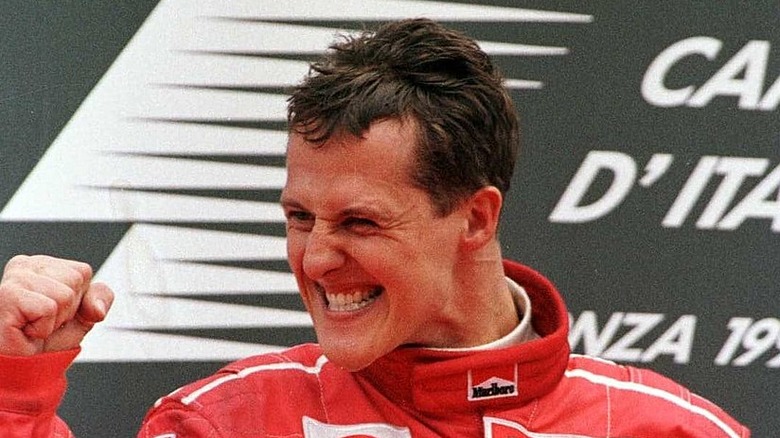 Michael Schumacher grinning