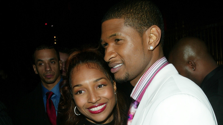 Chilli and Usher at post Grammy party