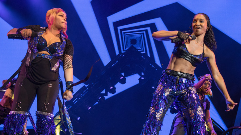 Tionne and Rozonda performing in 2019 Austin concert
