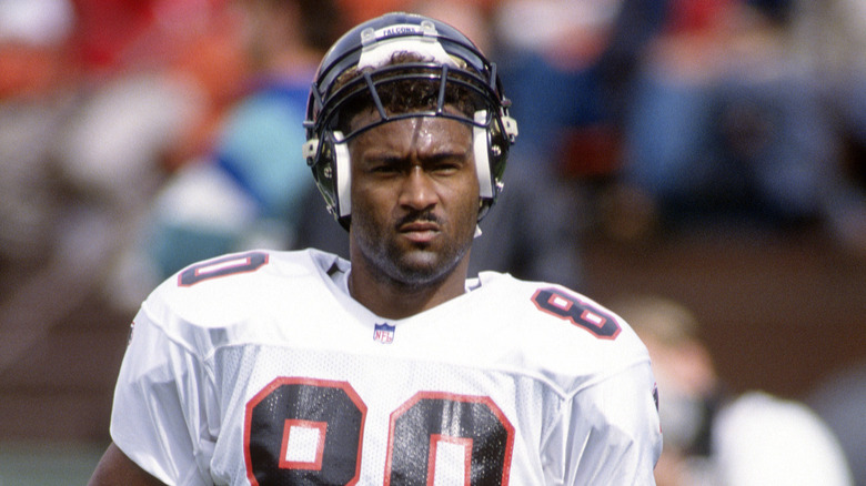 Andre Rison warming up before 1991 game