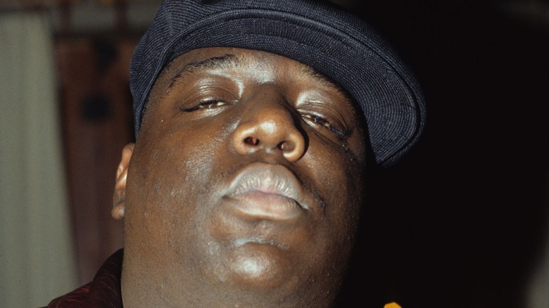 The Notorious B.I.G., aka Biggie Smalls chin up