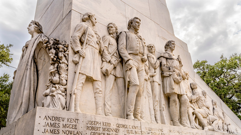 The Cenotaph across the Alamo