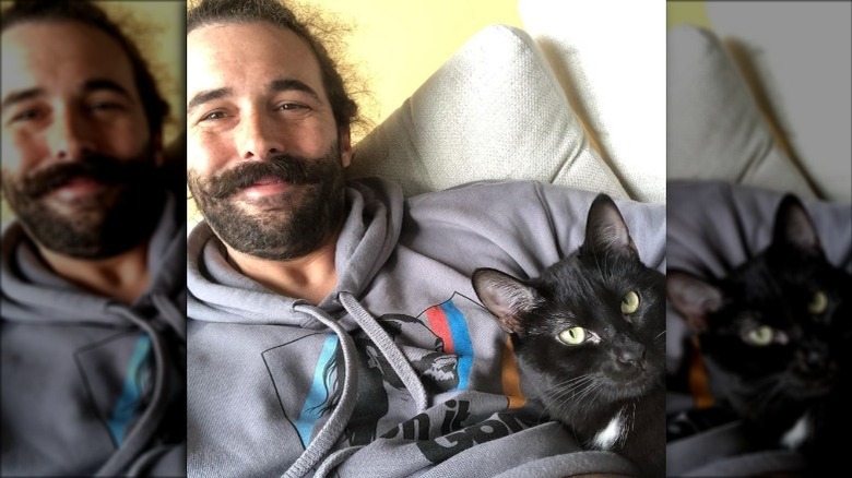 Jonathan Van Ness with his cat, Bug the 2nd