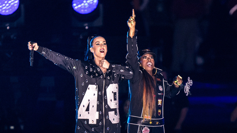 Katy Perry and Missy Elliott at Super Bowl