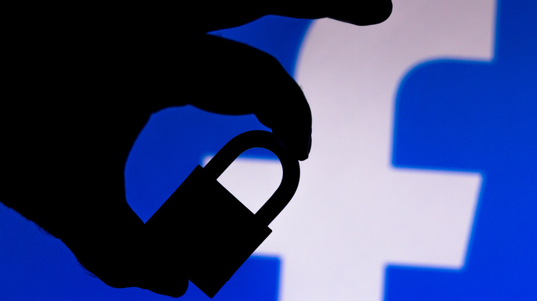 facebook and a padlock