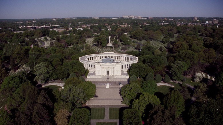 Aerial view of the Tomb of the Unknown Soldier