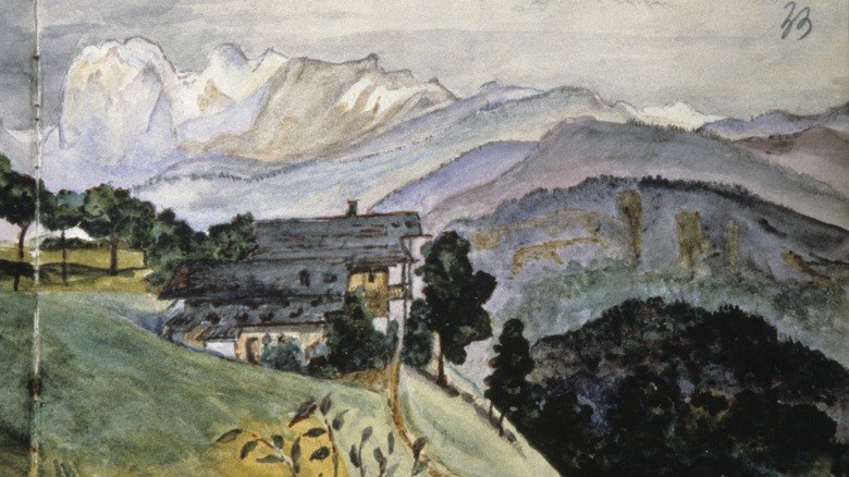 A watercolor landscape by Hitler