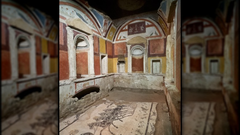 Interior of a Roman tomb near the alleged site of St Peter's tomb
