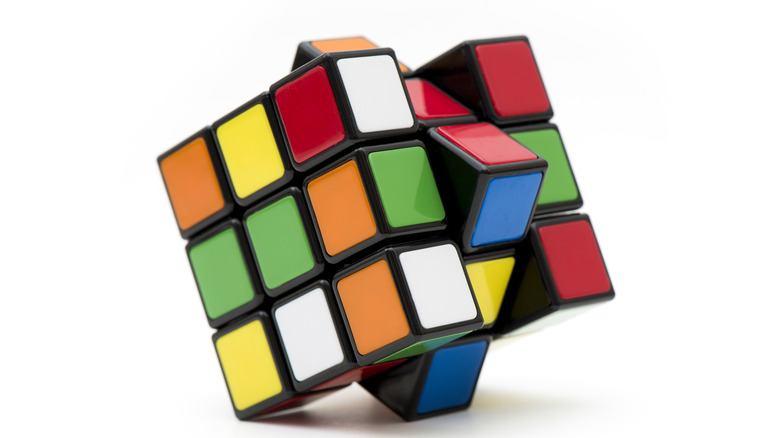 An unsolved Rubik's Cube