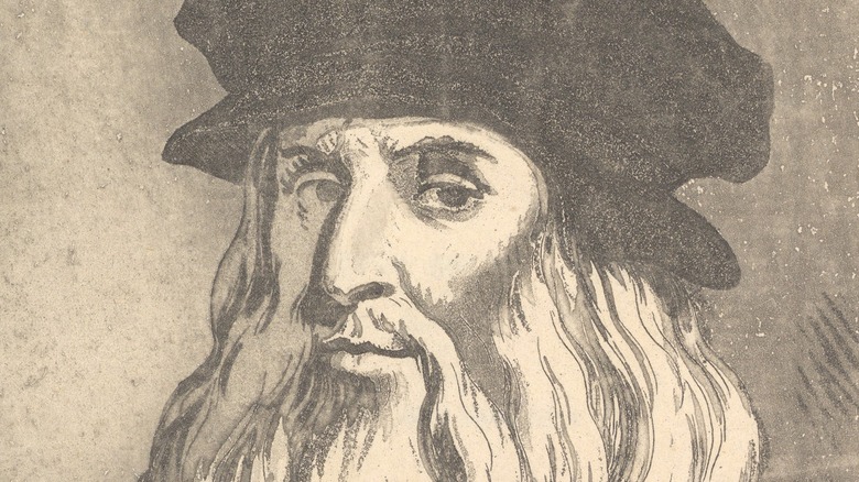 drawing of leonardo da vinci