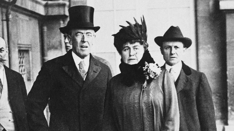 Wilson with second wife Edith