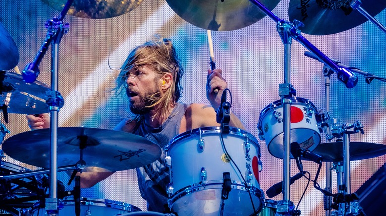 Taylor Hawkins at the drums